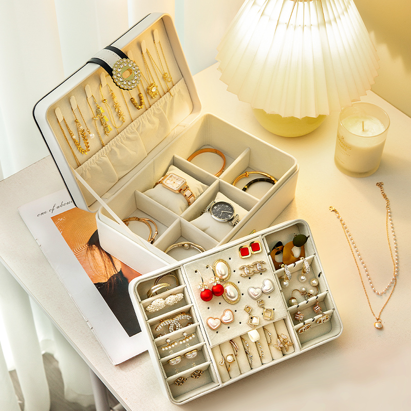 速发202新款首饰收纳盒饰致抗氧化耳环钉精品项链发饰抗氧化
