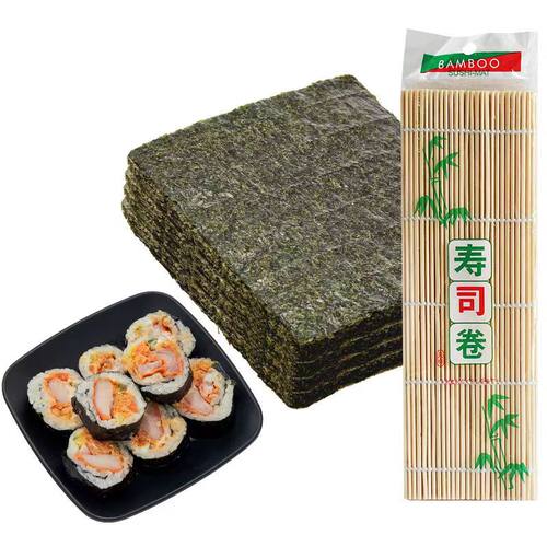 喜知味寿司海苔大片50张做紫菜片包饭专用材料食材家用工具套装全
