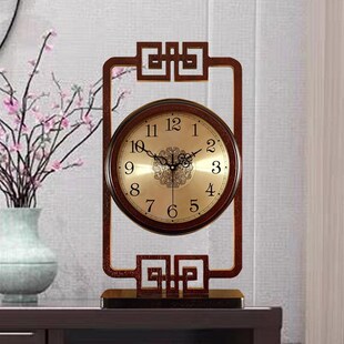 速发实木复古座钟桌钟钟台式落地面表客厅台摆新中式摆放时钟家用