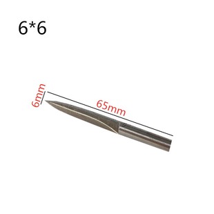 6mm加长一面尖刀白钢刀木工电动雕刻刀根雕吊磨机电磨钻头