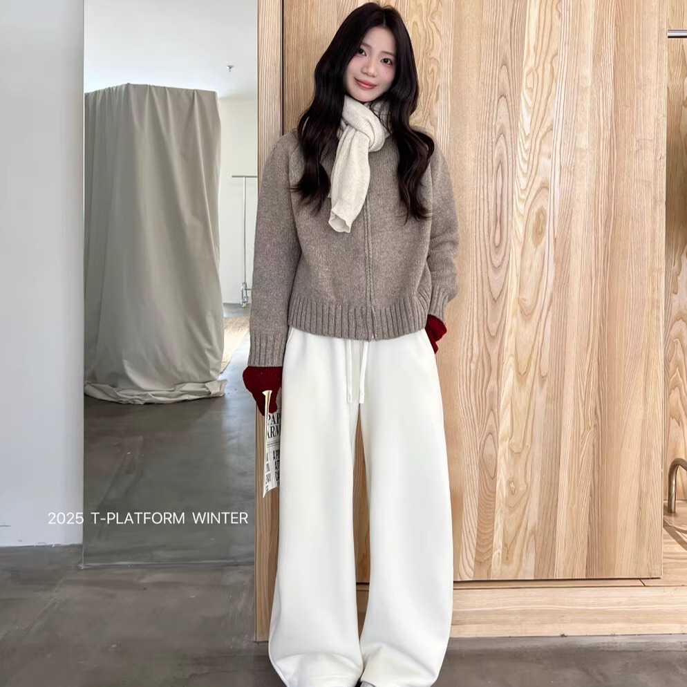 冬季加厚加绒糯米裤保暖休闲卫裤