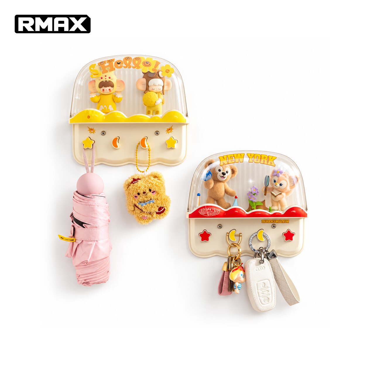 RMAX盲盒收纳展示架壁挂式手办泡泡玛特钥匙挂件透明亚克力展示柜