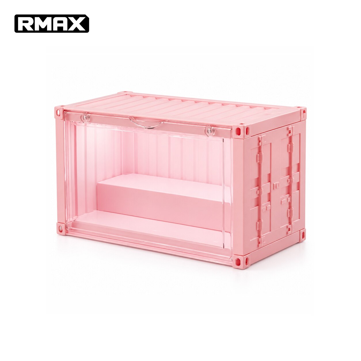 RMAX带灯盲盒展示架收纳泡泡玛特labubu手办亚克力展示盒集装箱子
