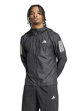 Adidas阿迪达斯男子轻薄梭织防风服外套连帽休闲训练夹克 IN1483