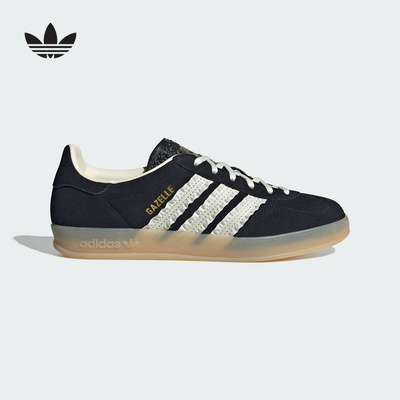 adidas阿迪达斯三叶草T头鞋运动秋女GAZELLE INDOOR德训鞋JS1412