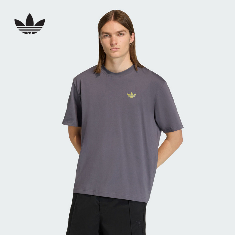 adidas阿迪达斯三叶草2026夏男复古足球风棉质运动短袖T恤 KD1429图片