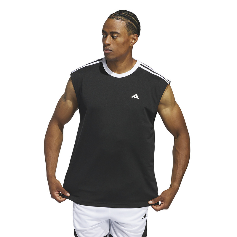 阿迪达斯无袖T恤男春新款宽松跑步健身速干篮球运动背心IW6672