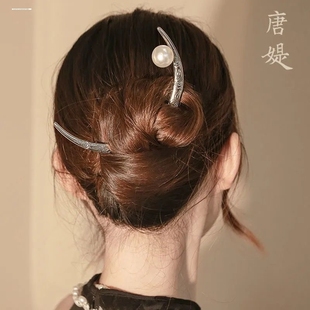 超仙玄月发钗复古夏季祥云钗子发簪簪精致中式现代月牙汉服