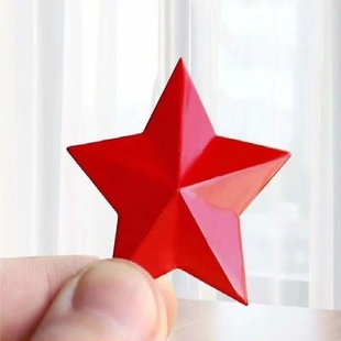 五角星金属配饰胸针烤漆纪念章中国心配件徽章铝合金领章道具