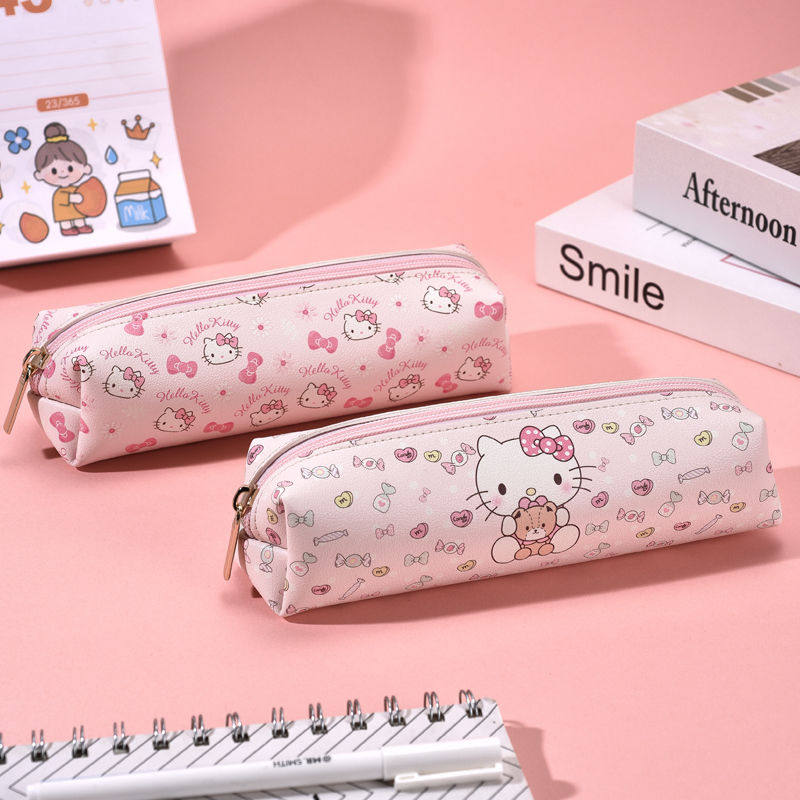 哈喽KT可爱卡通笔袋文具盒铅笔盒学生男女文具袋大容量笔盒收纳盒
