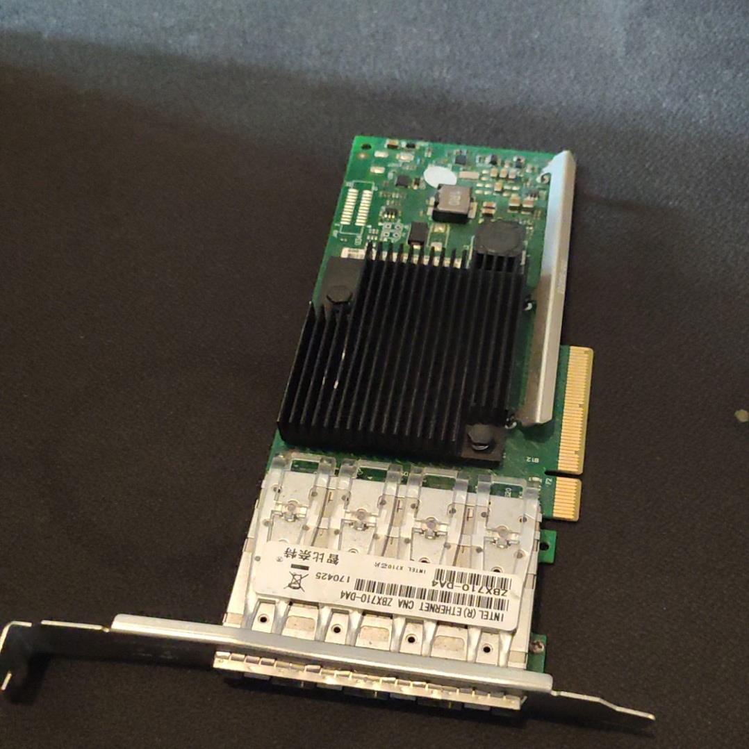 ZBNET智比奈特 万兆网卡ZBX710DA4 四端口光纤网（耶耶电子）