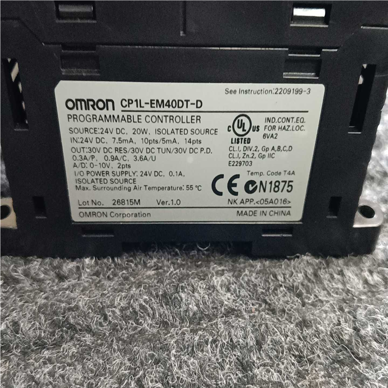 【汇生 】拆机欧姆龙CP1L-EM400DT-D  PLC成色漂亮参数【议价】