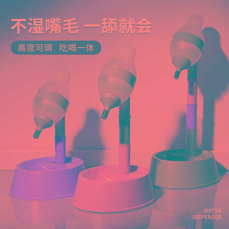 狗狗喝水器不湿嘴挂式可调节悬挂饮水机喂水水壶食碗泰迪宠物用