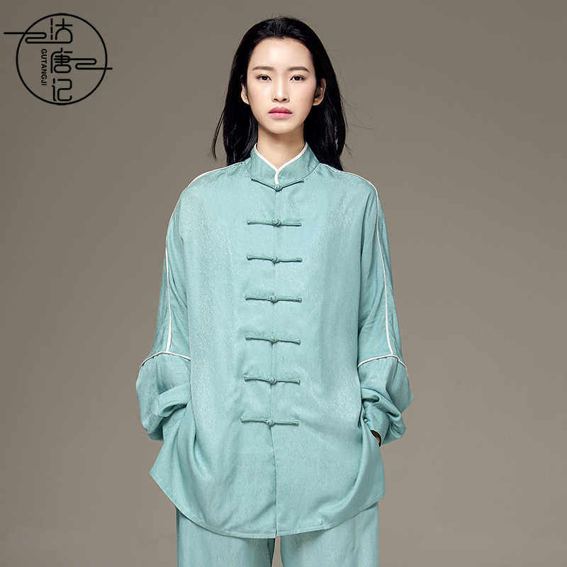 沽唐记中国风太极服女 春秋季男太极拳练功服表演出服比赛服装