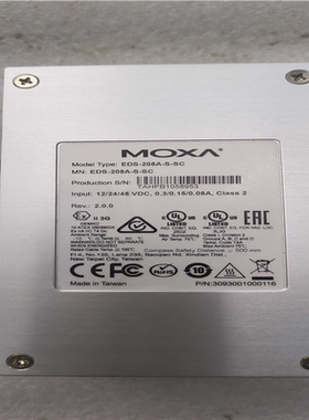 二手MOXA-EDS-208A-S-SC交换机1光7电口，两~议价