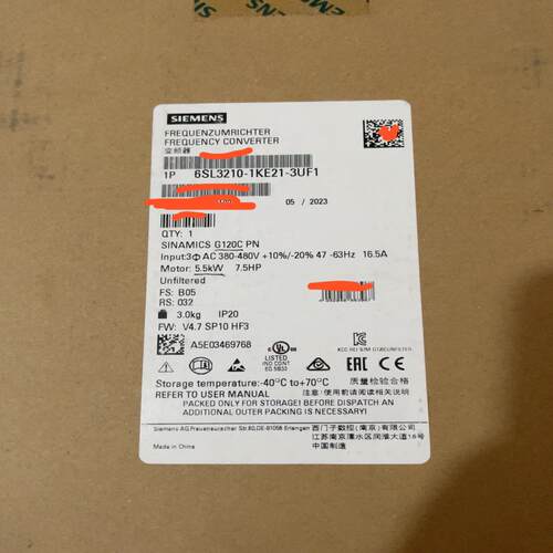 6SL3210-1KE21-3UF1变频器一台，全新原包装未~议价
