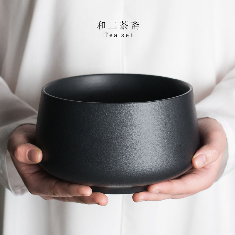 茶洗缸大号特大陶瓷轻奢高档茶具配件笔洗茶盆茶盂水盂茶渣缸建水