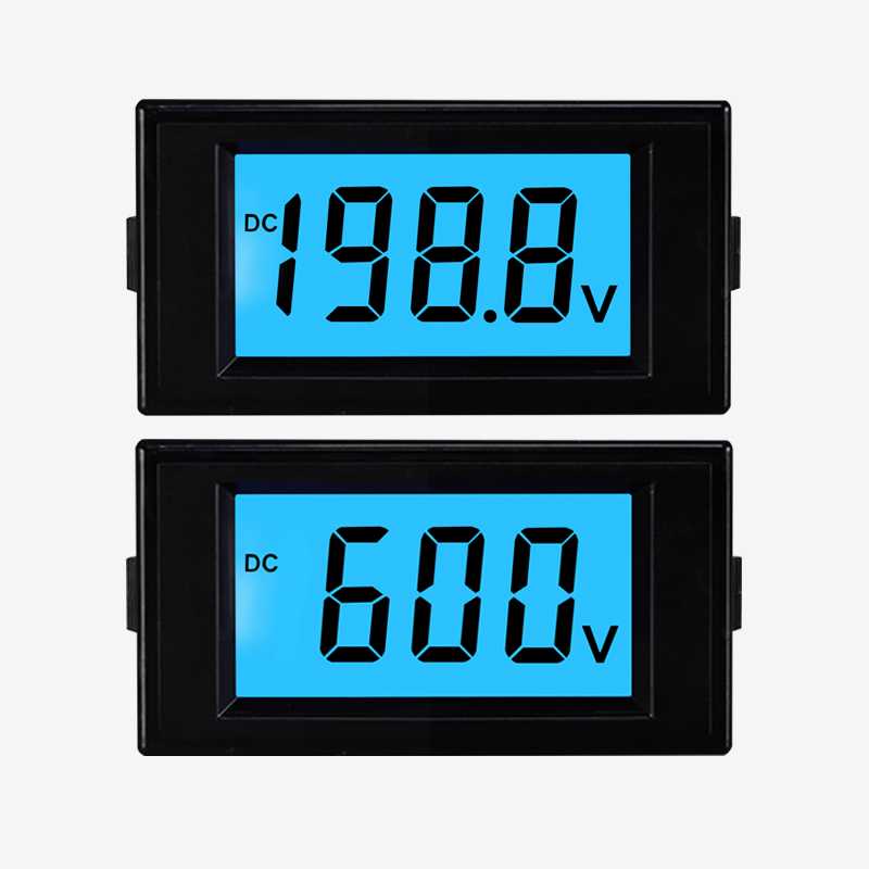 0-12v24v200v600v直流数显电压表液晶数字显示表头D69-30隔离电源