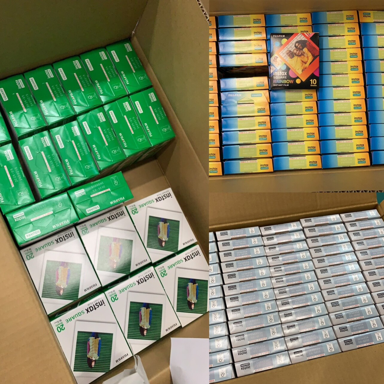 拍立得方形日落相纸彩虹 闪星 黑边 白边相纸