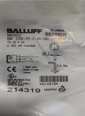 BMF00C5 BMF235K-PS-C-2A-SA2-S4议价