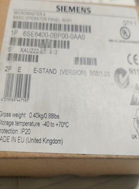 6SE6400-0BP00-0AA0 全新原装原标正品实物现~议价