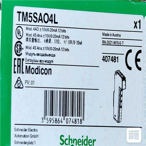 询价~TM5SAO4L模拟量输入模块质保一年