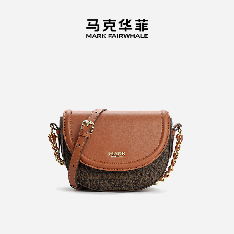 Mark Fairwhale/马克华菲气质休闲通勤马鞍包个性时尚单肩女包
