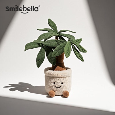 发财树绿植盆栽小熊玩偶毛绒玩具