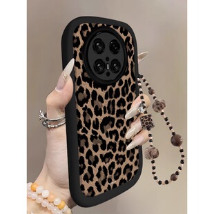 pura80全包防摔p50高级感小众创意m40硅胶软壳带挂绳 70轻奢女款 适用华为mate80pro手机壳豹纹新款 mate60pro