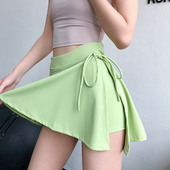 two tied piece Fake side slit yoga skirt假两件侧开叉瑜伽短裙