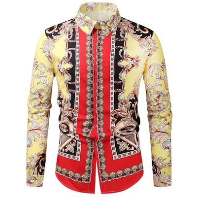 3D digital printed lapel casual shirt 3D数码印花翻领休闲衬衫