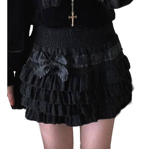 Solid color butterfly puffy cake skirt纯色休闲蝴蝶蓬蓬蛋糕裙