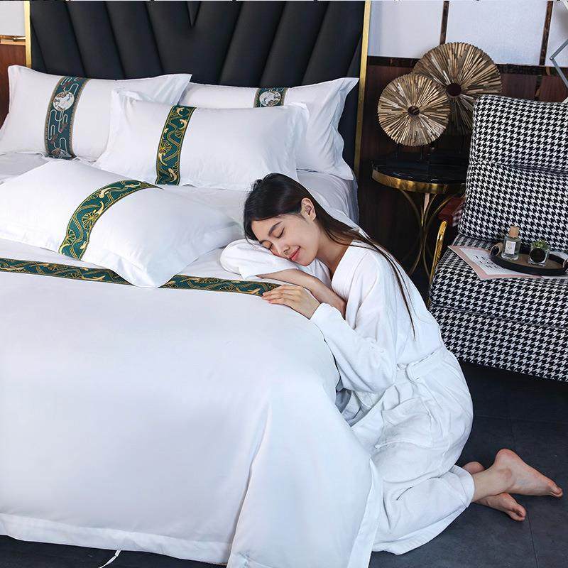 酒店被品磨毛四件床lh101704套民宿专用布白色床单草套宾馆被子全,床上用品,酒店床品套件,淘宝优惠券,粉丝福利购,淘宝优惠卷