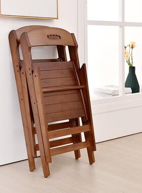 5加厚加固EFQ楠竹折叠椅靠背椅家椅实木餐椅户外休闲阳台子N成人