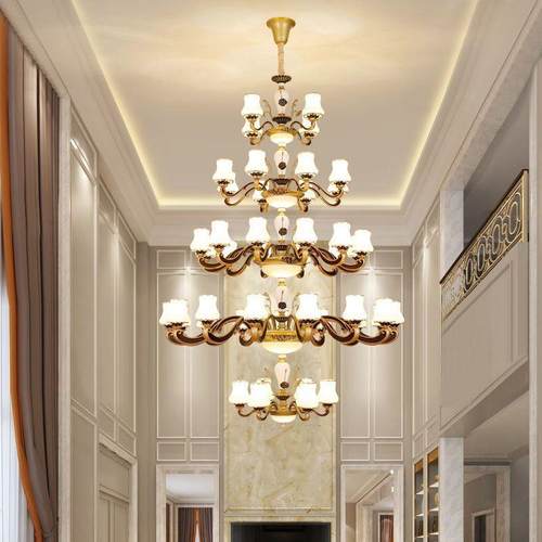 式楼吊灯中空客厅简吊灯现代新约中式2025复年新款酒790店别墅大