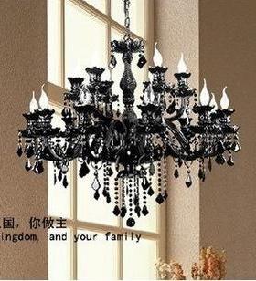 欧式水晶灯奢华色别墅客厅灯卧室54420吊灯酒餐厅吧灯酒店大气黑