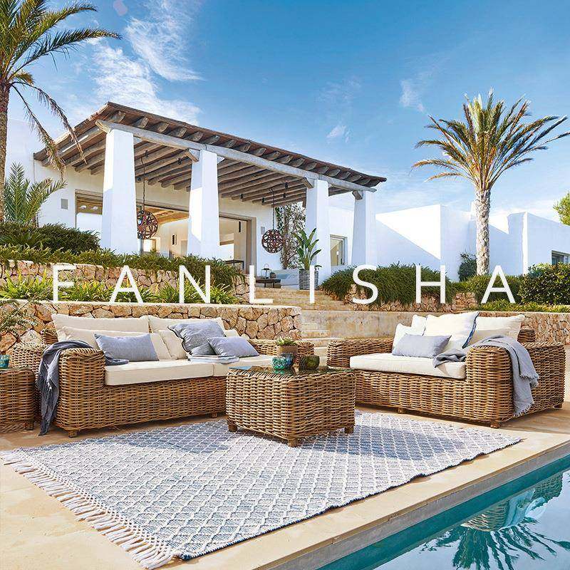 民户外藤编沙发卡马斯沙庭院组露别墅花园宿酒店阳天台休闲藤椅沙,商业/办公家具,商用藤编家具,淘宝优惠券,粉丝福利购,淘宝优惠卷