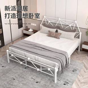 铁艺床双人床代简约1.8米KUN1.5m儿童女孩公主床1铁.米公寓现2架