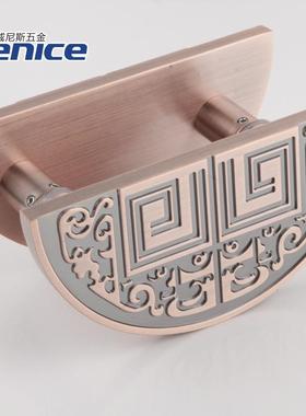 雕拉手10965欧式铝合刻金圆形镂空腐蚀现推拉玻璃门门把手商铺大