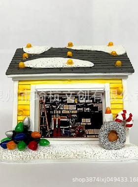 热销可发光餐圣诞饰美式家装居卧欧室厅客厅玄关驯QH-21401鹿房屋