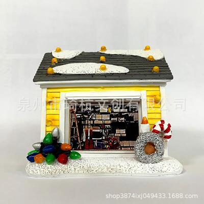 热销可发光餐圣诞饰美式家装居卧欧室厅客厅玄关驯QH-21401鹿房屋