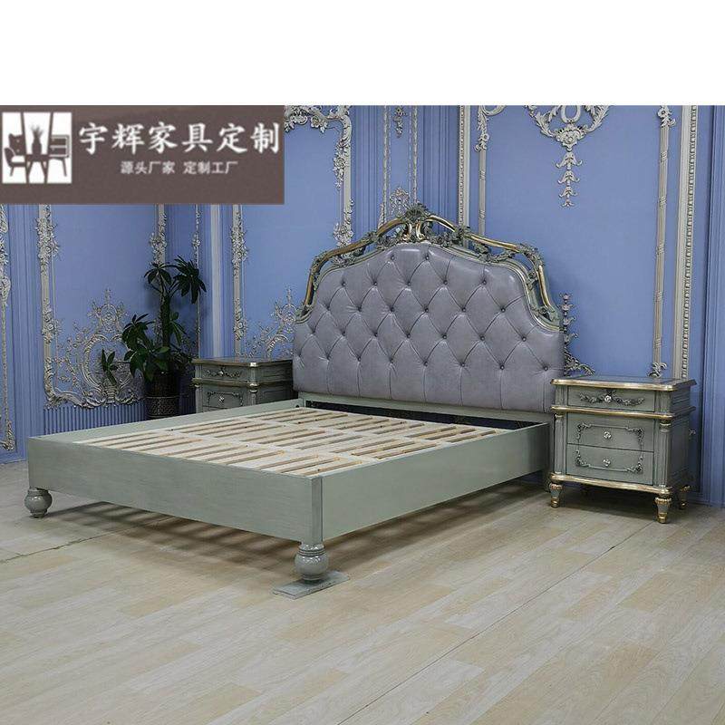 欧式床人床主卧现代约实木双床公主床1.8米简欧床简床婚奢华床家