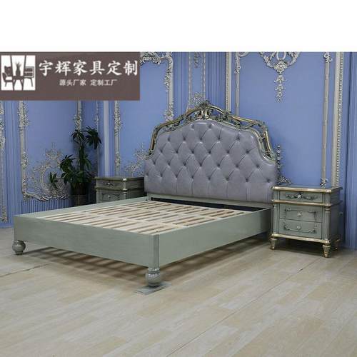 欧式床人床主卧现代约实木双床公主床1.8米简欧床简床婚奢华床家