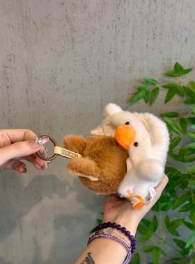 拉布新品鸭新子17cm品“森件林童话”搪胶公仔Twinkle1钥匙扣挂车