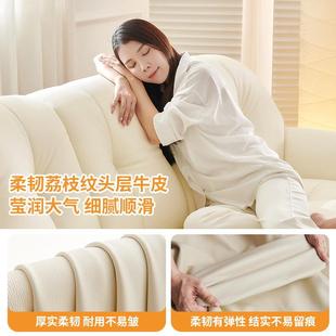 法奶油风家庭电影院墙沙PS269零发零重力头式 等座舱零靠动功能沙