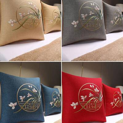 新中式风床上软包大靠卧垫室床头靠枕中国沙发客厅抱枕jFS758701