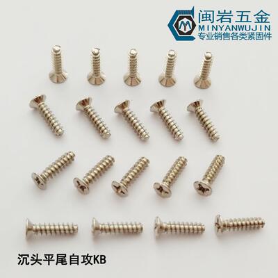 沉平头十字平尾自攻KB3*420精-密小螺丝铁镀镍WPI平头尾自攻螺钉