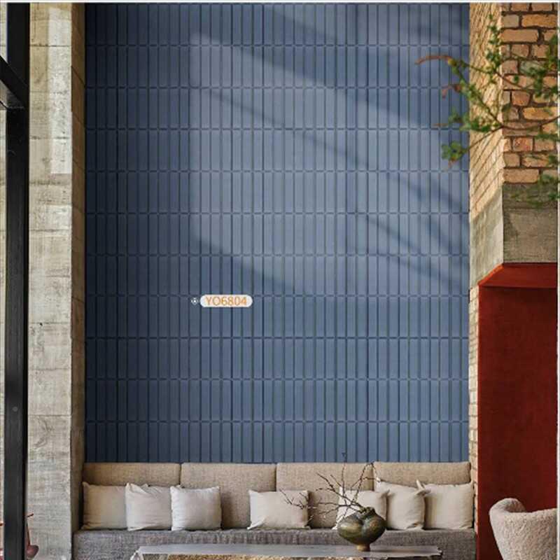 68*2酒RPS0斜面长条全瓷立8面包砖凹凸艺术瓷砖卫体生间墙砖民宿