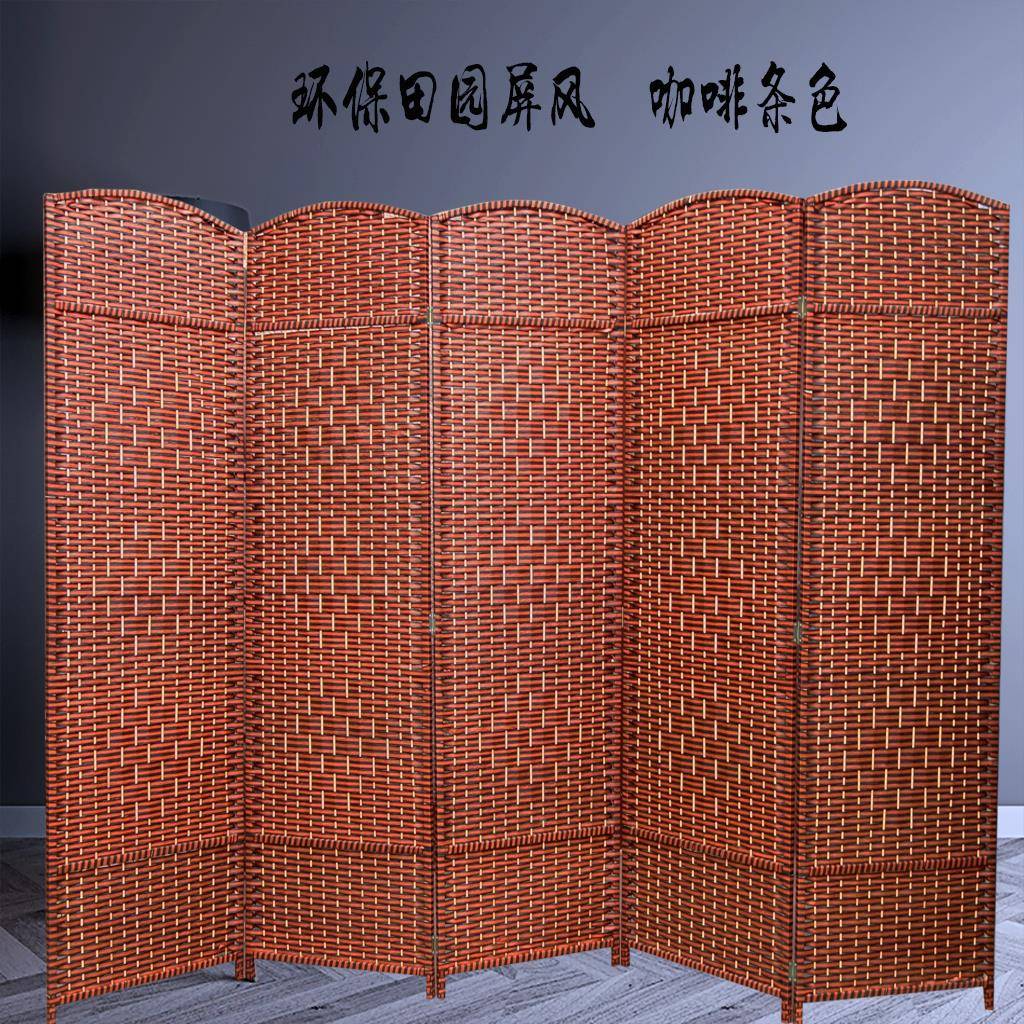 C屏风隔断藤编屏风风33624挡板间餐卧9室隔饮隔断移动屏简易试衣