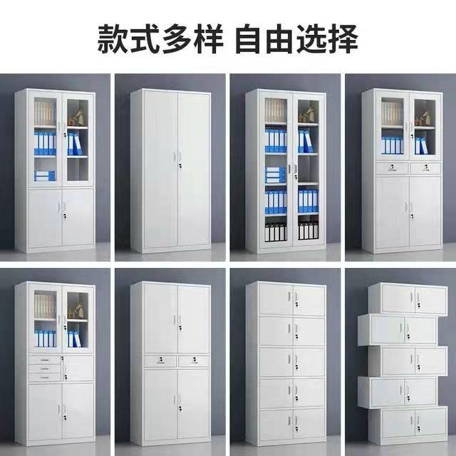 铁皮办公室文件柜钢制档案资料柜财务凭证柜带锁抽屉矮柜储物书柜